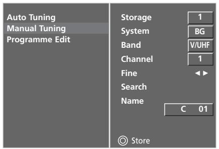 LG 32LC5 - ASSIGNING A STATION NAME (IN ANALOGUE MODE) - 4