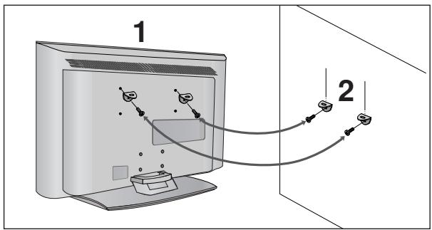 LG 32LC5 - ATTACHING THE TV TO A WALL - 2