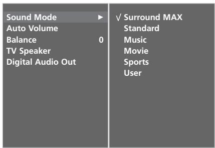 LG 32LC5 - SOUND SETTING ADJUSTMENT -USER MODE - 4