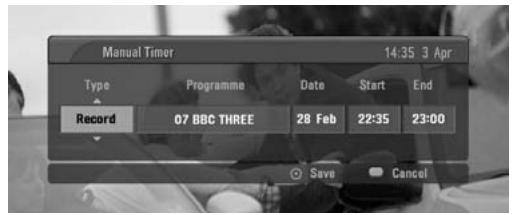 LG 32LC5 - Button Function in Record/Remind Setting Mode - 1
