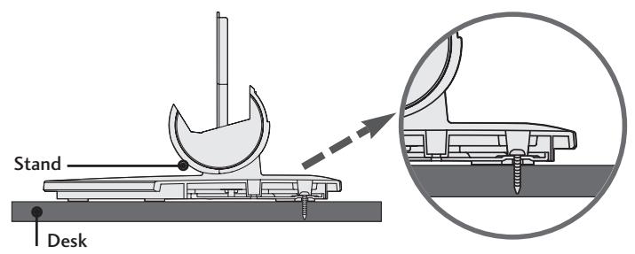 LG 32LC5 - ATTACHING THE TV TO A DESK (Only 26/32LB7* model) - 2
