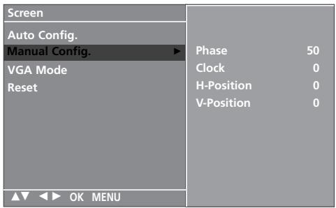LG 32PC51 - Adjustment for screen Phase, Clock, Position - 4