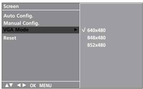 LG 32PC51 - Selecting Wide VGA mode - 4