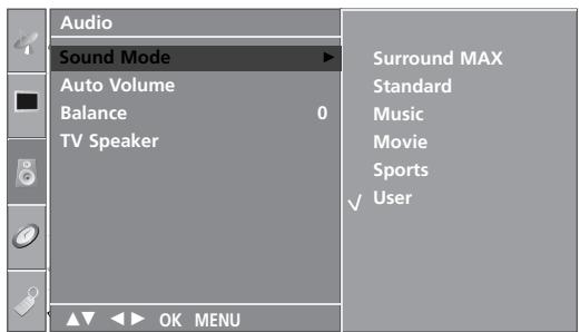 LG 32PC51 - SOUND SETTING ADJUSTMENT -USER MODE - 3