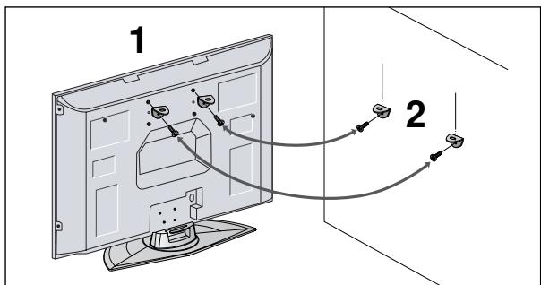 LG 32PC51 - ATTACHING THE TV TO A WALL - 1