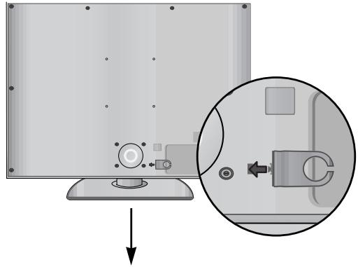 LG 426100 - Allineare il foro con la linguetta sulla CLIP PORTACAVI. - 1