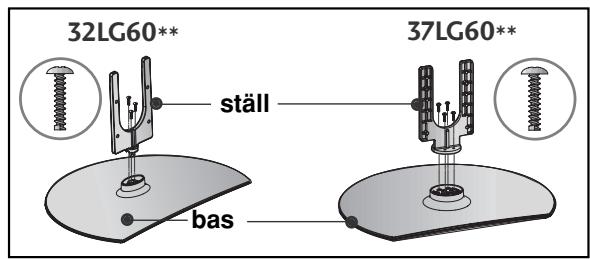 32LG60** ställ 37LG60** bas