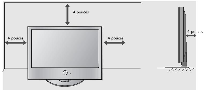LG 426100 - VEUILLEZ INSTALLER LA TELEVISION AVEC PRECAUTION POUR EVITER QU'ELLE NE TOMBE. - 1