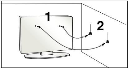 LG 42PG1000 - DAS GERÄT MUSS SICHER MONTIERT WERDEN, SO DASS ES NICT UMFALLEN KANN. - 1