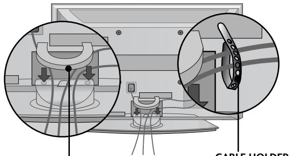 LG 42PG1000 - Install the CABLE MANAGEMENT CLIP as shown. - 1