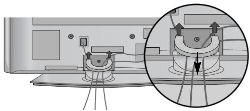 LG 42PG1000 - Come rimuovere il clip per cavi. - 1
