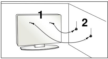 LG 42PG1000 - PLACER APPARATET OMHYGGELIGT, SÄ DET IKKE RISIKERER AT VÄLTE. - 1