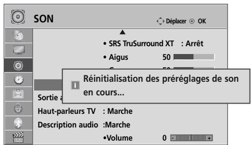 LG 32LH3000 - REINITIALISATION DES PARAMETRES AUDIO - 2