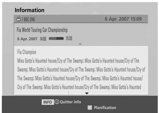 LG 32LH3000 - Signification des touches dans la boîte de description détaillée - 5