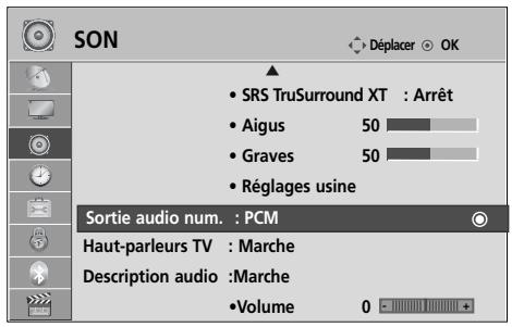 LG 32LH3000 - SÉLECTION DE LA SORTIE AUDIONUMÉRIQUE - 1