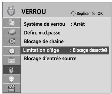 LG 32LH3000 - CONTRÔLE PARENTAL (EN MODE NUMÉRIQUE UNIQUEMENT) - 1