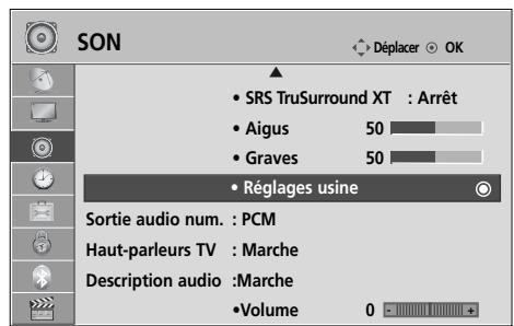 LG 32LH3000 - REINITIALISATION DES PARAMETRES AUDIO - 1