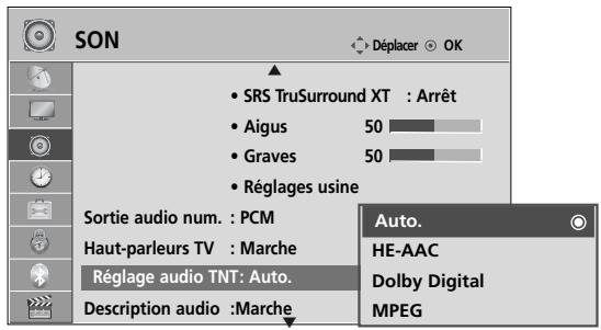 LG 32LH3000 - PARAMÈTRES DTV AUDIO (EN MODE NUMÉRIQUE UNIQUEMENT) - 2