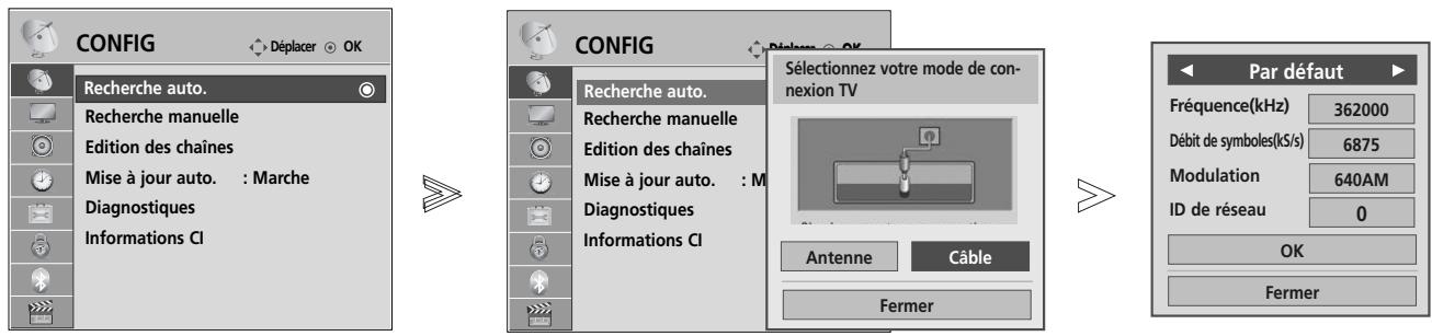 LG 32LH3000 - Si vous voulez sélectionner le câble - 1