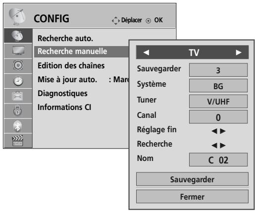 LG 32LH3000 - RECHERCHE MANUELLE (EN MODE NUMÉRIQUE) - 31