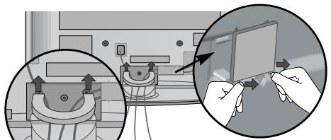 LG 32PG6000 - A kábelvezető kapocs eltávolításá - 4