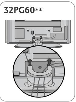LG 32PG6000 - Kaapelipidikkeen irrottaminen - 1