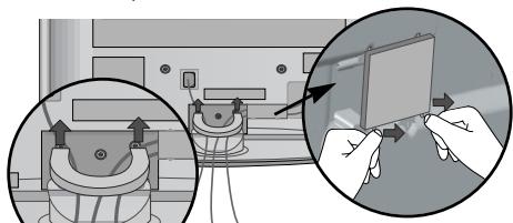 LG 32PG6000 - Kabeliu tvarkymo spaustuko nuëmimas - 4