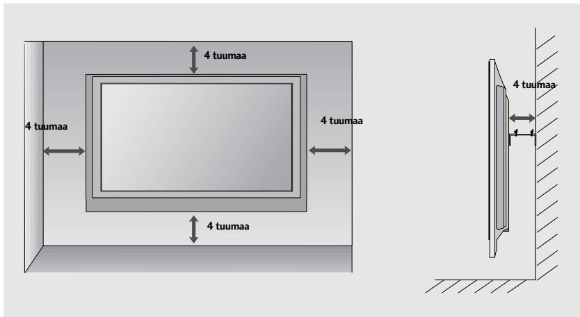 LG 32PG6000 - ASENTAMINEN SEINALLE: VAAKASUORA ASENNUS - 2