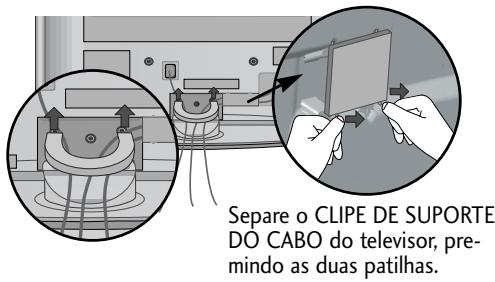 LG 32PG6000 - Como remover o clipe de所提供 do cabo - 4