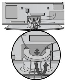 LG 32PG6000 - Kā nonemt kabelu turetaja skavu - 2