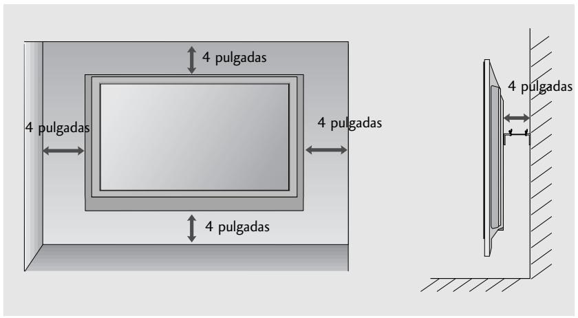 LG 32PG6000 - MONTAJE EN PARED: INSTALLACION HORIZONTAL - 2