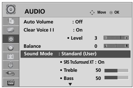 LG 42PQ3000 - SOUND SETTING ADJUSTMENT -USER MODE - 1