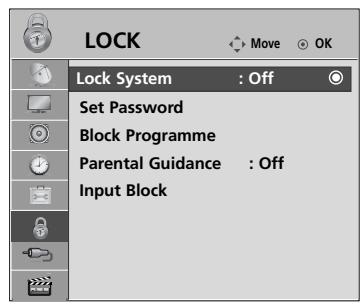 LG 42PQ3000 - SET PASSWORD & LOCK SYSTEM - 1