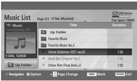LG 42PQ3000 - Music Selection and PopUp Menu - 1
