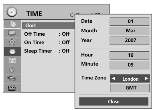 LG 42PQ3000 - CLOCK SETUP - 3