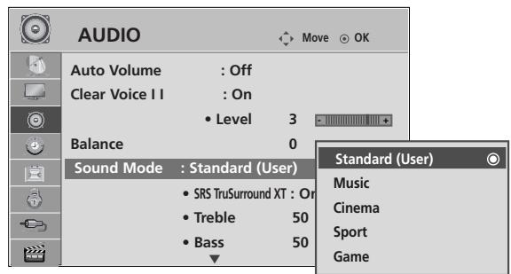 LG 42PQ3000 - SOUND SETTING ADJUSTMENT -USER MODE - 3