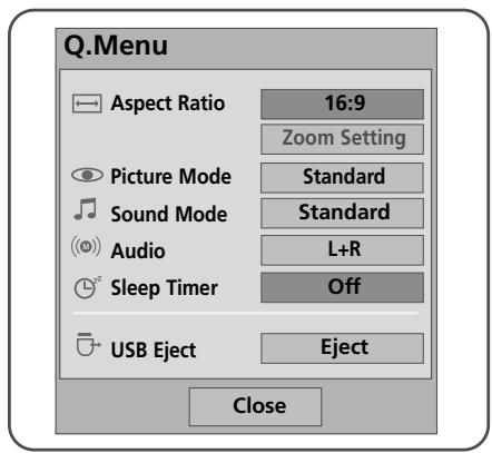 LG 42PQ3000 - QUICK MENU - 1