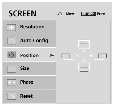 LG 42PQ3000 - Adjustment for screen Position, Size, Phase - 3