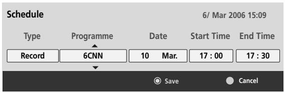 LG 42PQ3000 - Button Function in Record/Remind Setting Mode - 5