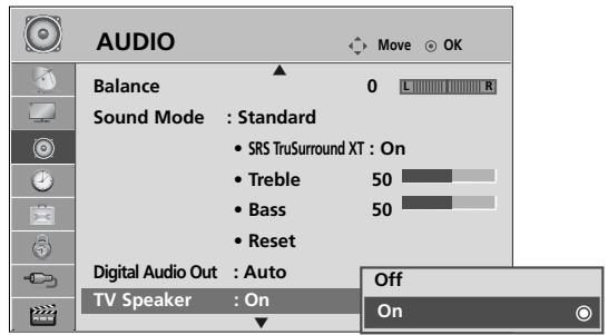LG 42PQ3000 - TV SPEAKERS ON/ OFF SETUP - 3