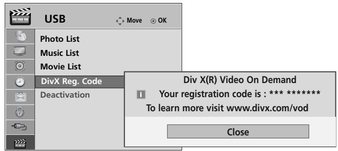 LG 42PQ3000 - DIVX REGISTRATION CODE (Only 42/50PQ60**, 50PS60**) - 3