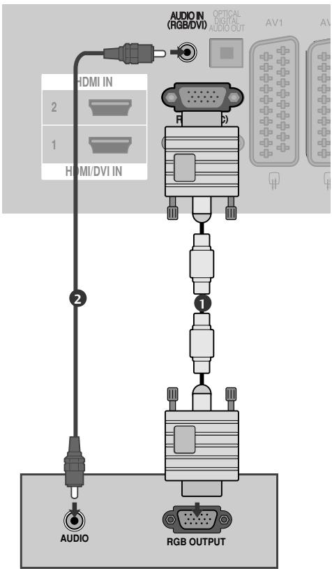LG 42PQ3000 - Connecting with a D-sub 15 pin cable - 1