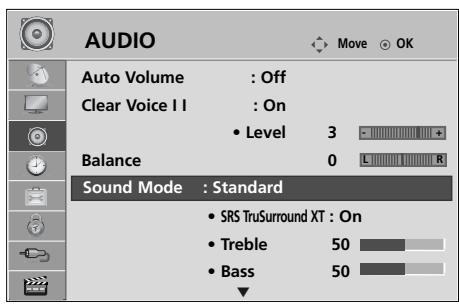 LG 42PQ3000 - PRESET SOUND SETTINGS-SOUND MODE - 1