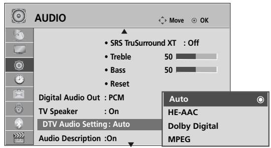 LG 55SL8000 - DTV AUDIO SETTING (IN DIGITAL MODE ONLY) - 3