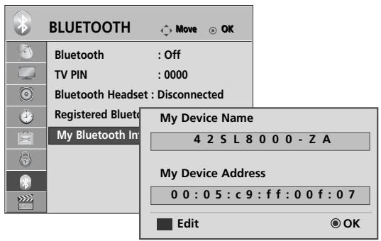 LG 55SL8000 - MY BLUETOOTH INFORMATION - 3
