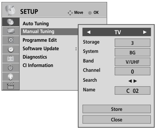 LG 55SL8000 - MANUAL PROGRAMME TUNING (IN ANALOGUE MODE) - 16