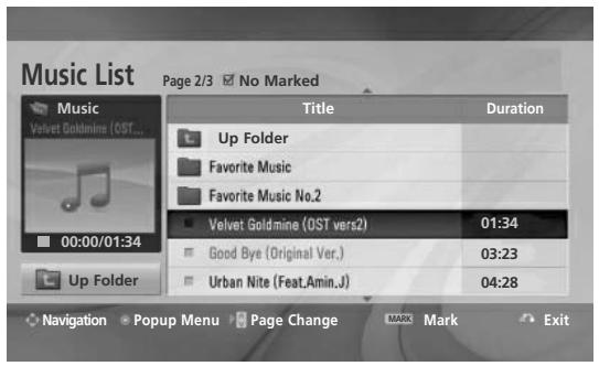 LG 55SL8000 - Music Selection and PopUp Menu - 1