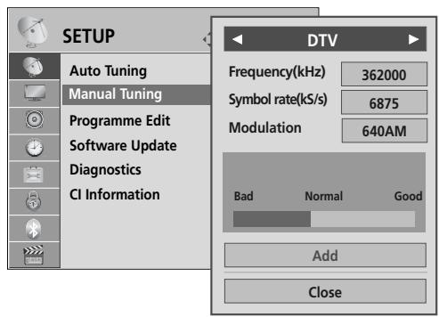 LG 55SL8000 - MANUAL PROGRAMME TUNING (IN DIGITAL MODE) - 9