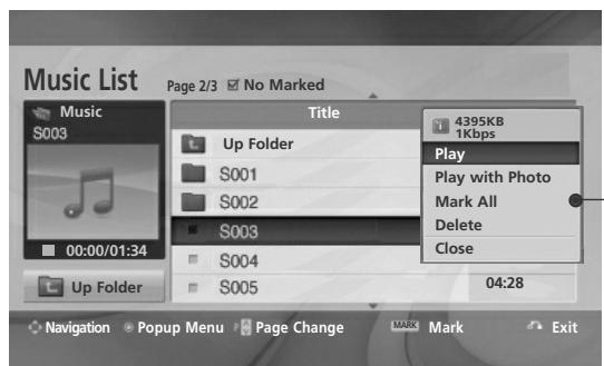 LG 15EL9500 - Music Selection and PopUp Menu - 2
