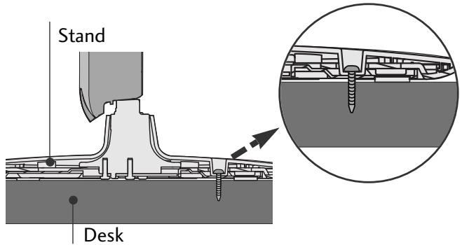LG 19LU5000 - ATTACHING THE TV TO A DESK - 2